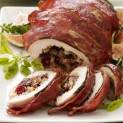 Roasted Turkey Breast Wrapped in Bacon & Sage