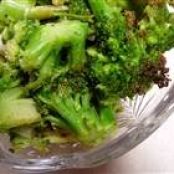 Broccoli, Roasted with Lemon Garlic Butter and Toasted Pine Nuts