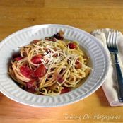 Fat Spaghetti with Bacon & Cherry Tomato Sauce