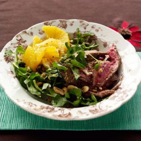 Steak, Watercress, and Orange Salad