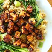 Crispy Peanut Tofu & Cauliflower Rice