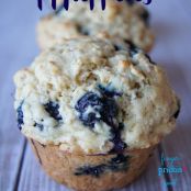 Blueberry and Oatmeal Yogurt Muffins