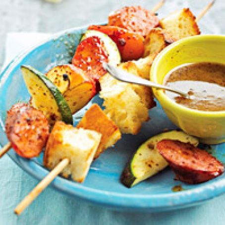 Sausage-Fruit Kabobs