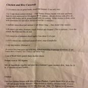 Chicken And Rice Casserole