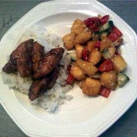 Chicken with Peanut-Chili Glaze