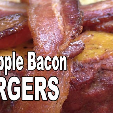 Pineapple Bacon Burger with Rum sauce