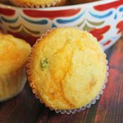 Green Chili Cheddar Corn Muffins
