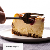 New York-Style Cheesecake with a Raspberry Swirl