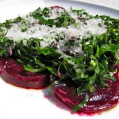 Roasted Beet Salad with Kale, Currants, and Monteforte Cheese