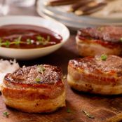 David Venable's Bacon-Wrapped Beef Tenderloin with Red Wine Sauce
