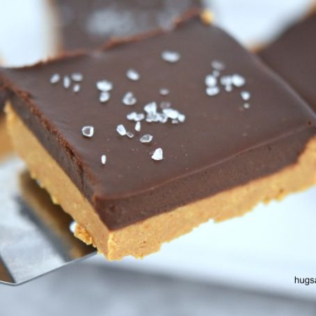 Peanut Butter Bars with Salted Chocolate Ganache