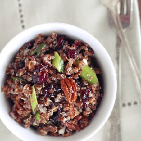 Red Quinoa and Cranberry Salad