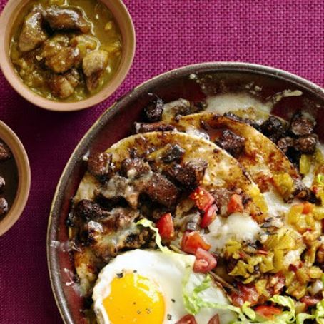 Christmas Style Stacked Enchiladas