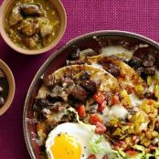 Christmas Style Stacked Enchiladas