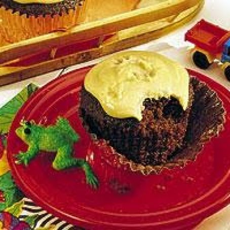 Brownie Cupcakes with Peanut Butter Frosting