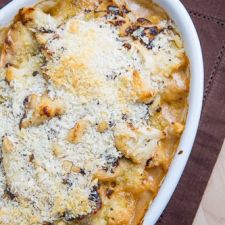 Roasted Cauliflower and Aged White Cheddar Gratin