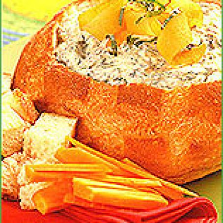Spinach Dip Bread Bowl- Weight Watchers 4 Points