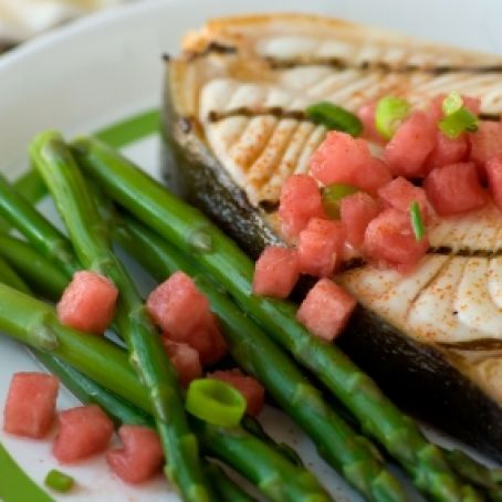 Halibut with Watermelon Salsa