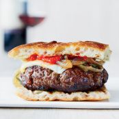 Chianti Burgers with Caramelized Onions