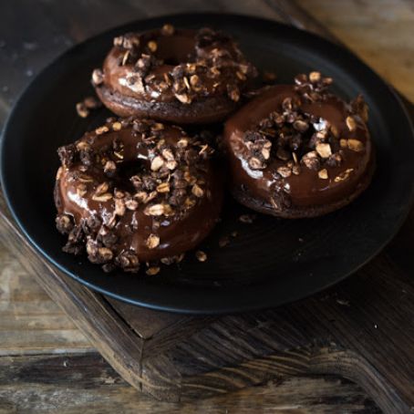 Chocolate Stout Cake Doughnuts
