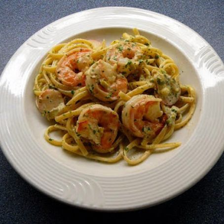 Shrimp Linguine with Meyer Lemon Cream