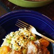 BRAISED CHICKEN w/APRICOTS, OLIVES & COUSCOUS
