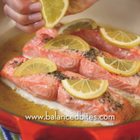SALMON BROILED WITH LEMON AND ROSEMARY