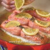 SALMON BROILED WITH LEMON AND ROSEMARY