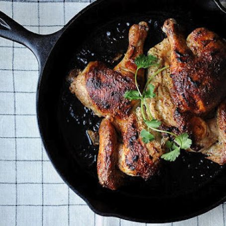 Indian-Spiced Roasted Butterflied Chicken