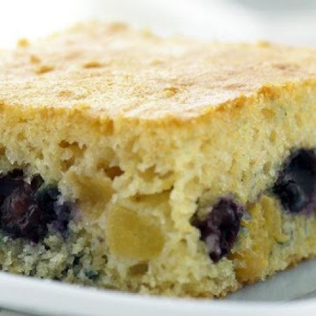 Blueberry-Peach Coffee Cake