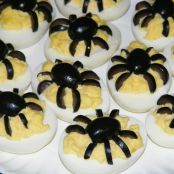 Spider Deviled Eggs