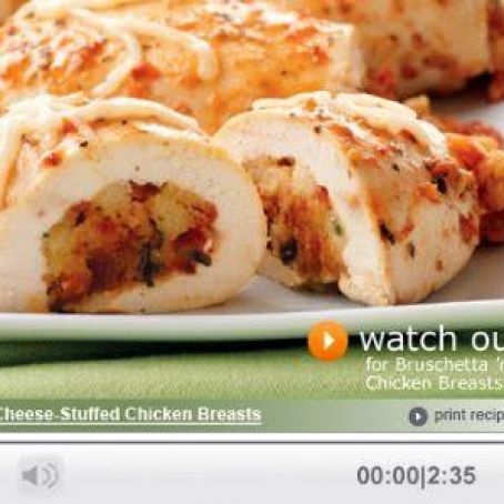 Bruschetta 'n Cheese-Stuffed Chicken Breasts