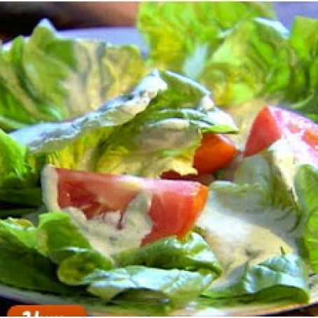 Spinach Salad with basil green goddess dressing