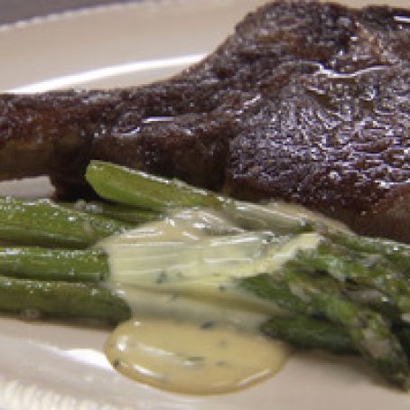 Rib Steak and Asparagus