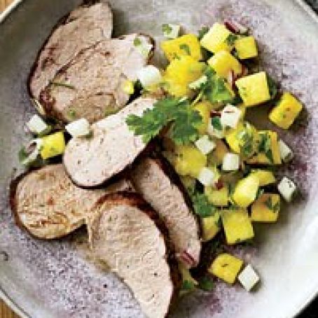 Jerk Pork Tenderloin with Pineapple Salsa