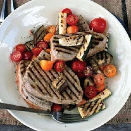 GRILLED TUNA w/PROVENCALE VEGETABLES