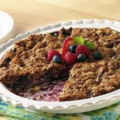 Impossibly Easy Mixed-Berry Crumble Pie