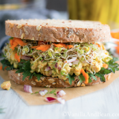 Tangy chickpea salad sandwich
