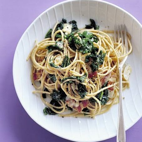 Whole-Wheat Pasta with Kale and Fontina