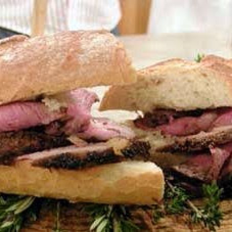 Beef and Baguette with Dip
