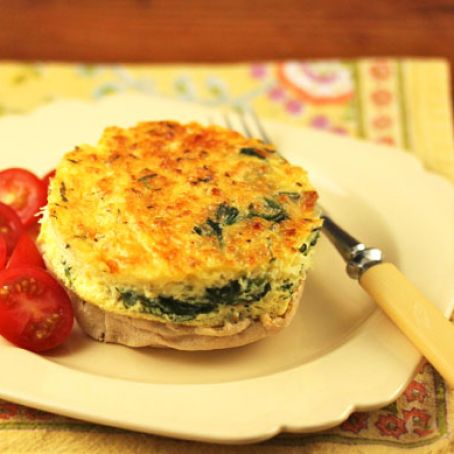Egg, Spinach & Two Cheese Crustless Quiche