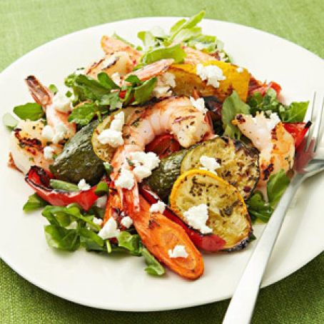 Roasted Vegetable & Shrimp Salad 