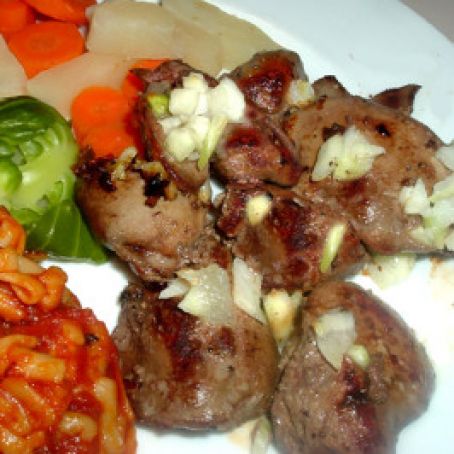Stolen Garlic Chicken Livers
