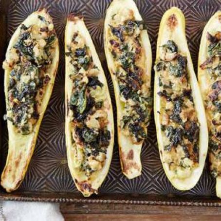 Spinach Stuffed Zucchini