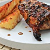 Jerk Chicken with Rummy Grilled Pineapple