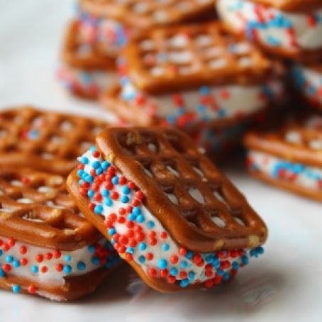 Pretzel Ice Cream Sandwiches