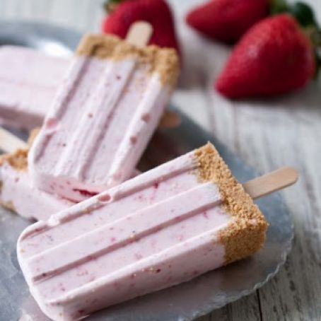 Strawberry Cheesecake Popsicles