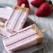 Strawberry Cheesecake Popsicles