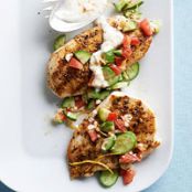 Grilled Chicken with Lemon-Cucumber Relish
