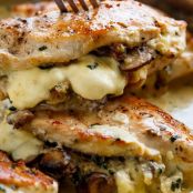 Garlic Butter Mushroom Stuffed Chicken